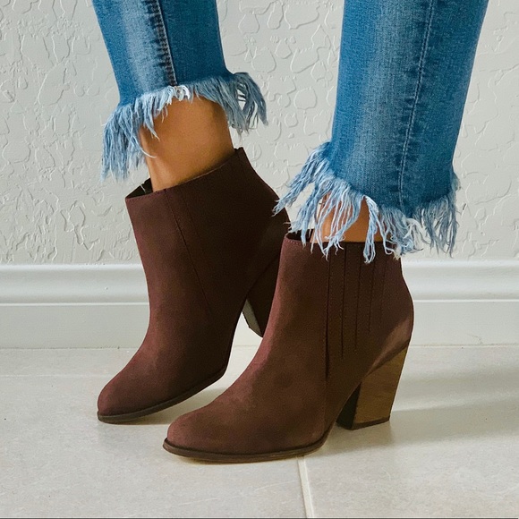 Anthropologie | Shoes | Nib Red Wine Distressed Leather Ankle Boots ...